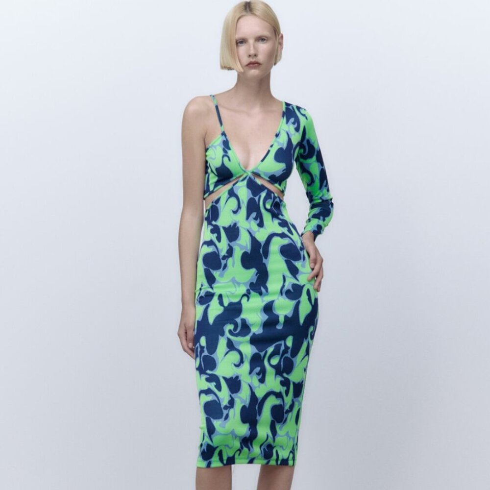 CUT OUT JACQUARD DRESS